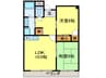 ひまわり公園マンション 2LDKの間取り