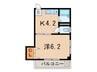 プラムコ－ト 1Kの間取り