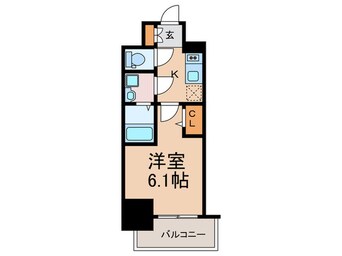 間取図 ｴｽﾘｰﾄﾞ福島ﾚｼﾞﾃﾞﾝｽ(501)