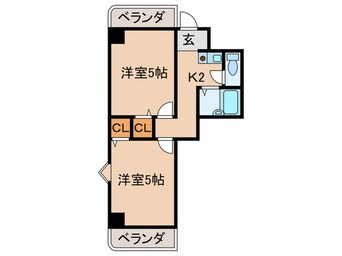 間取図 シロハイヌ名神町