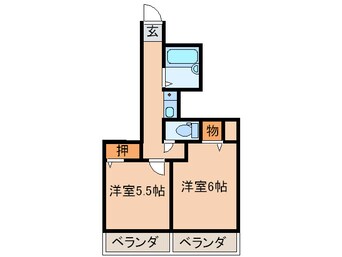 間取図 シロハイヌ名神町
