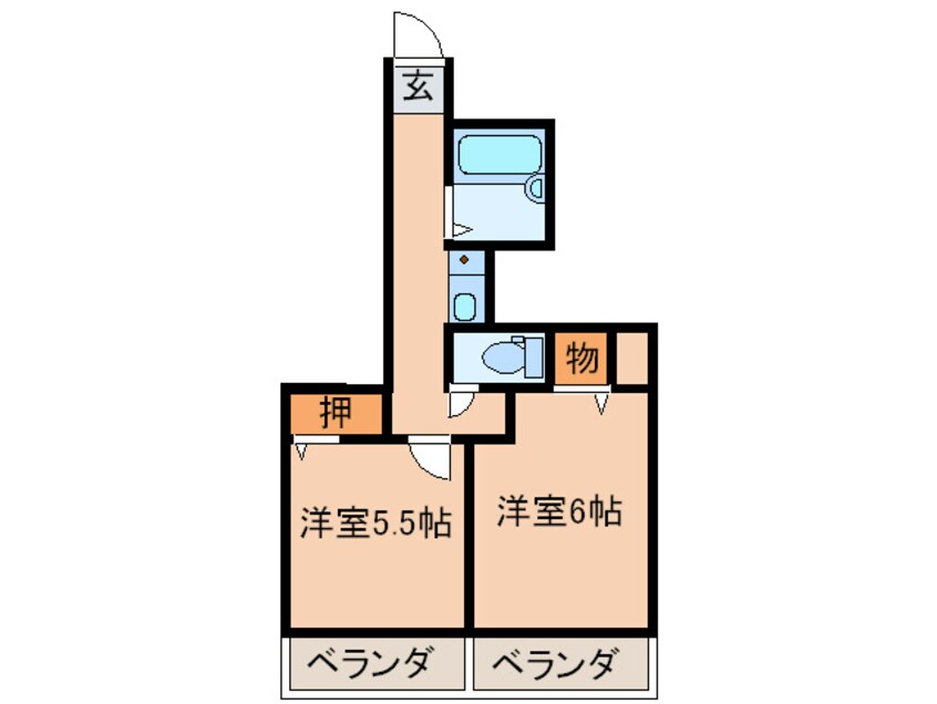 間取図 シロハイヌ名神町