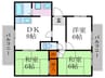 シオン西山 3DKの間取り