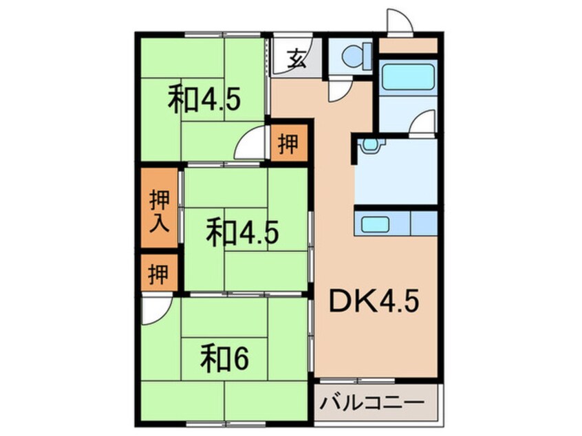 間取図 昆陽の里マンションＡ棟