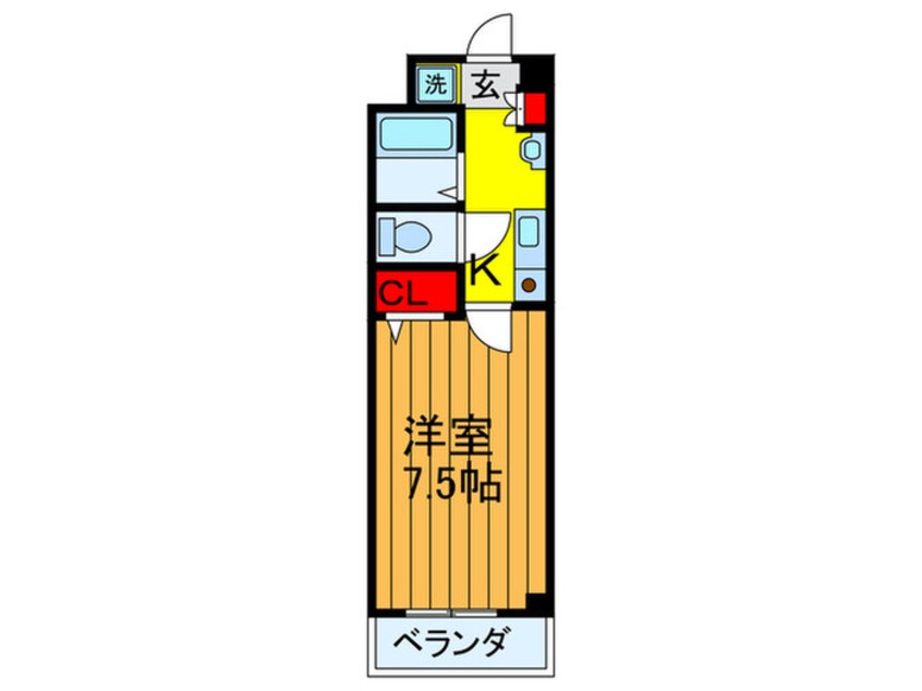 間取図 Ｍ　ＰＬＡＺＡ津田駅前１２番館