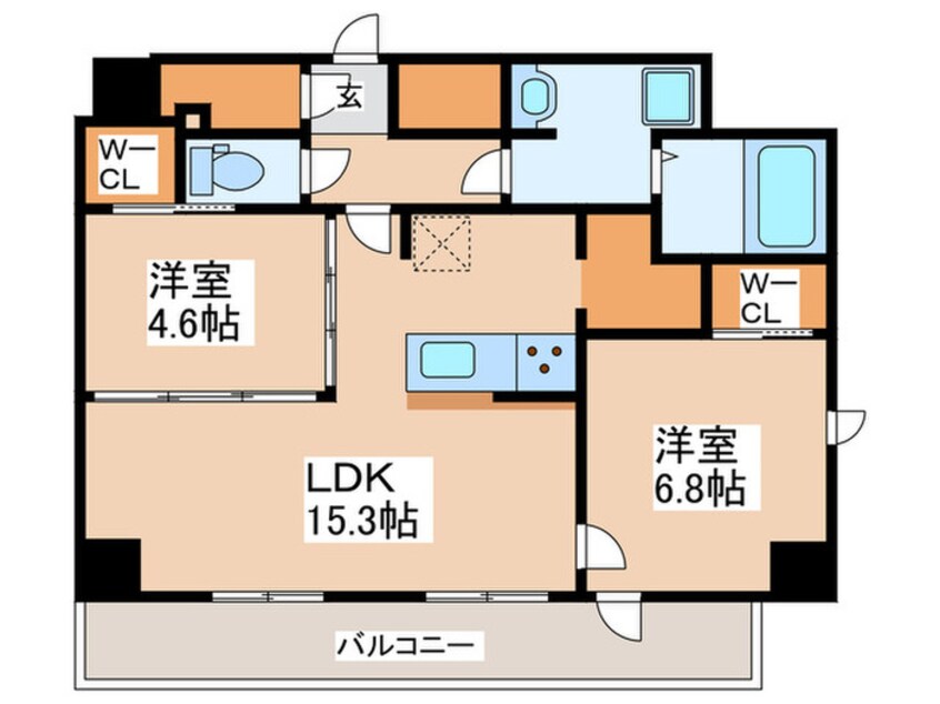 間取図 AFFLUENCE難波EAST