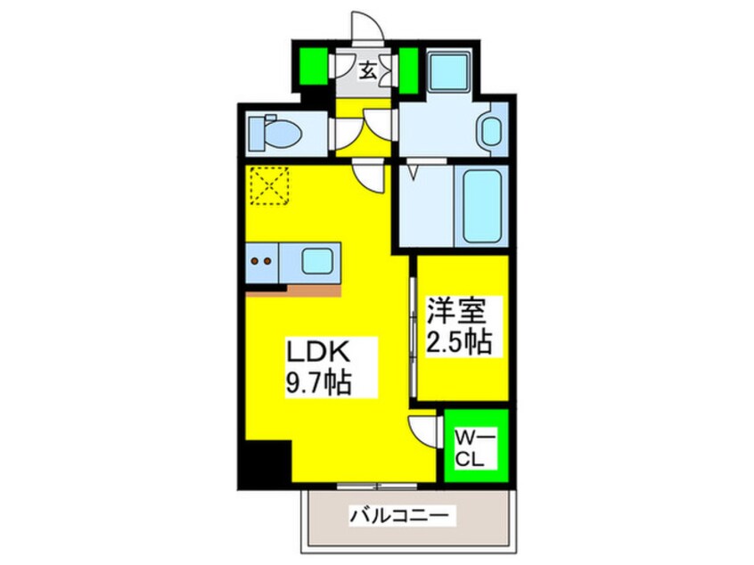 間取図 AFFLUENCE難波EAST