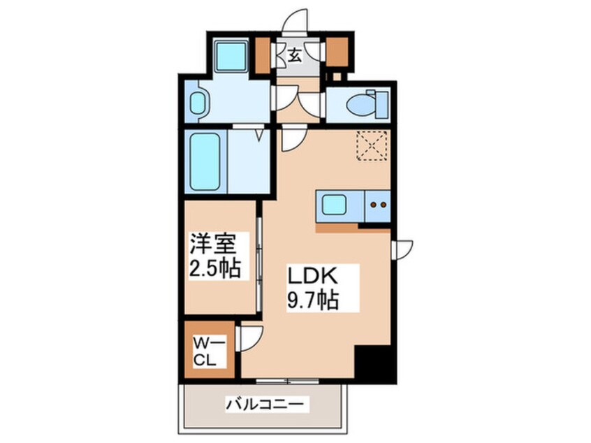 間取図 AFFLUENCE難波EAST