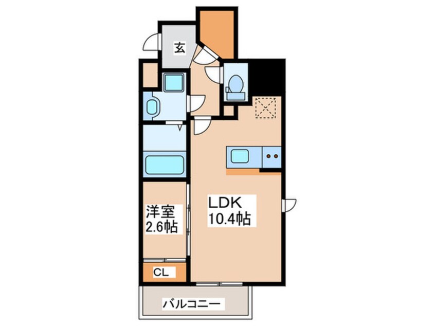 間取図 AFFLUENCE難波EAST