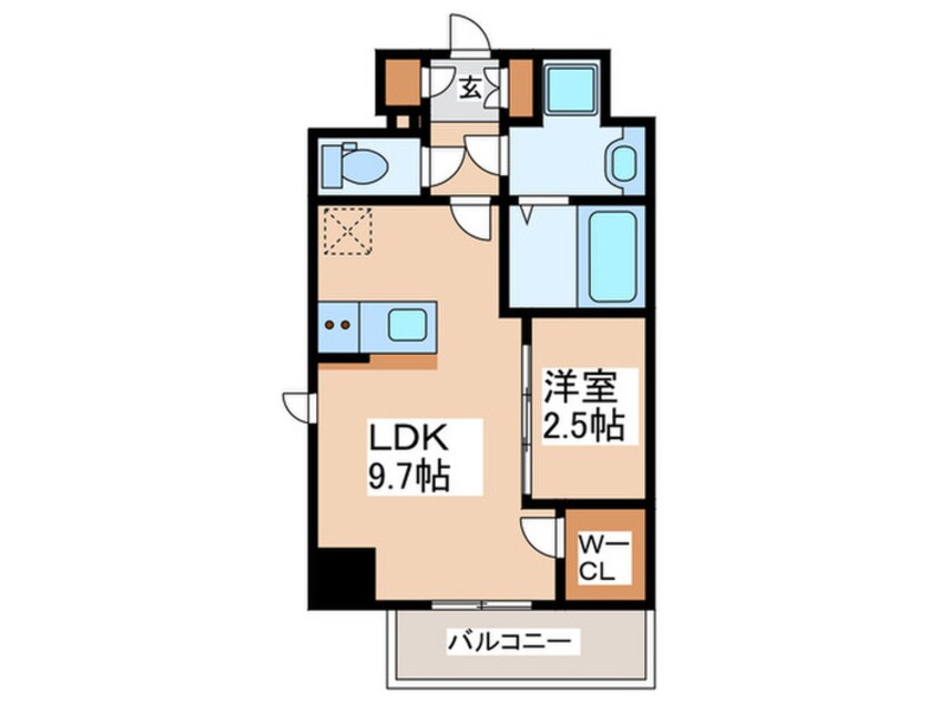 間取図 AFFLUENCE難波EAST