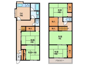 間取図 養父元町貸家