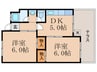 コ－ポ寺岡 2DKの間取り