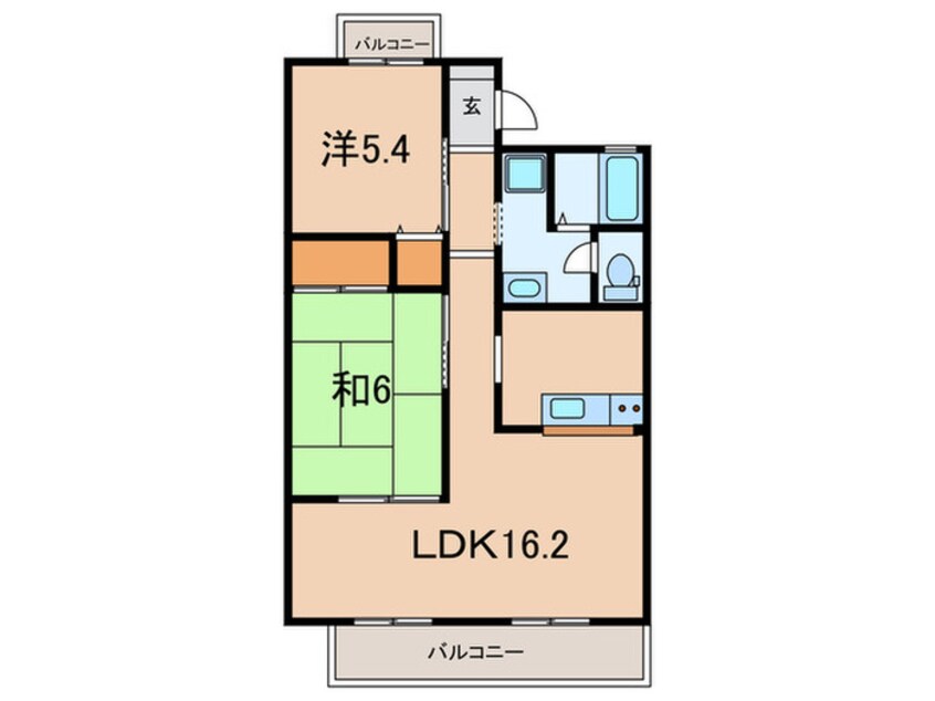 間取図 グリーンコーポ友沢