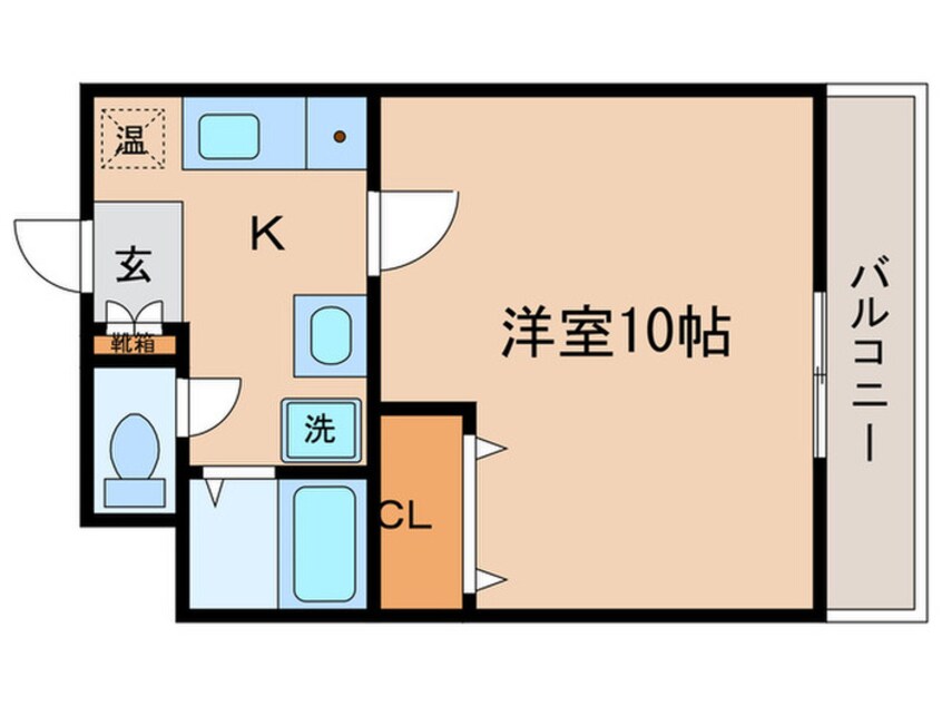 間取図 ﾜﾝﾙ-ﾑ草津西矢倉