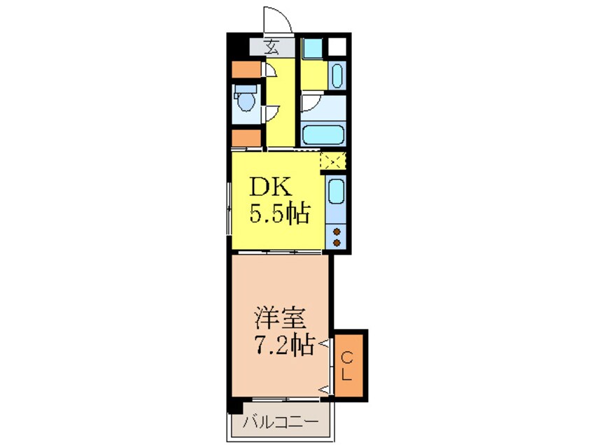 間取図 ニッケノ－ブルハイツ江坂