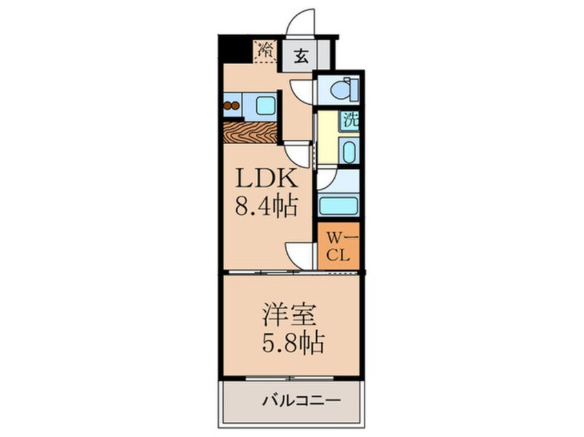 間取図 ニッケノ－ブルハイツ江坂