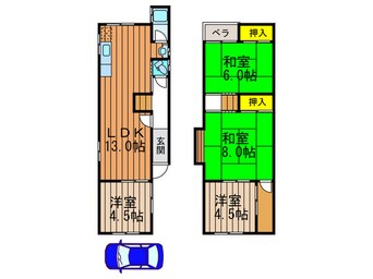 間取図 橋本栗ヶ谷貸家