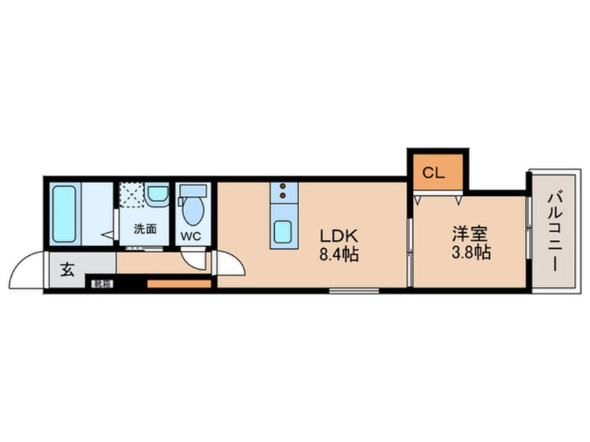 間取図 仮）大西１丁目Ｃ棟共同住宅