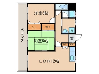 間取図 Ｇｒｅｅｎ　Ｃｏａｔ