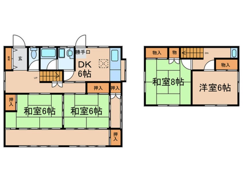 間取図 清荒神（篠木）貸家