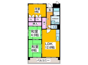 間取図 ユニティー土師