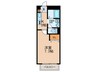 Pin Bonheur A棟 1Kの間取り