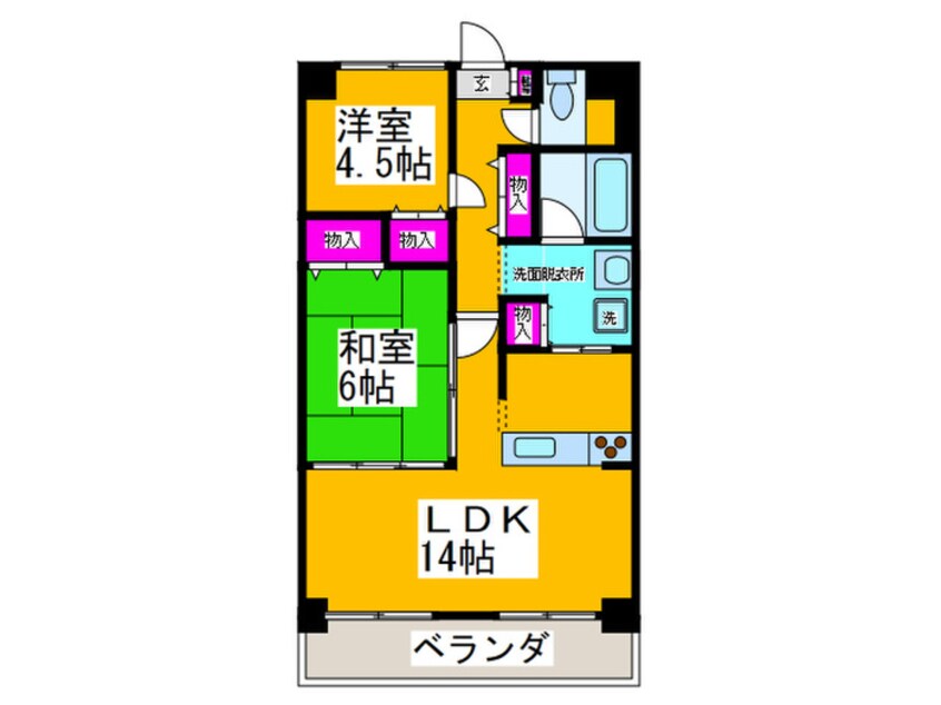 間取図 サザンコ－ト石津