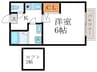 コ－ト桂 1Kの間取り