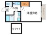コ－ト桂 1Kの間取り