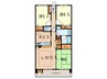 ｺｽﾓ芦屋川ｼｰｻｲﾄﾞﾃﾗｽ（406） 3LDKの間取り
