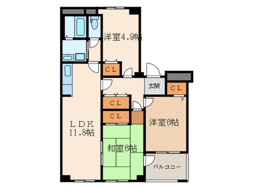 間取図 プラザ武庫川