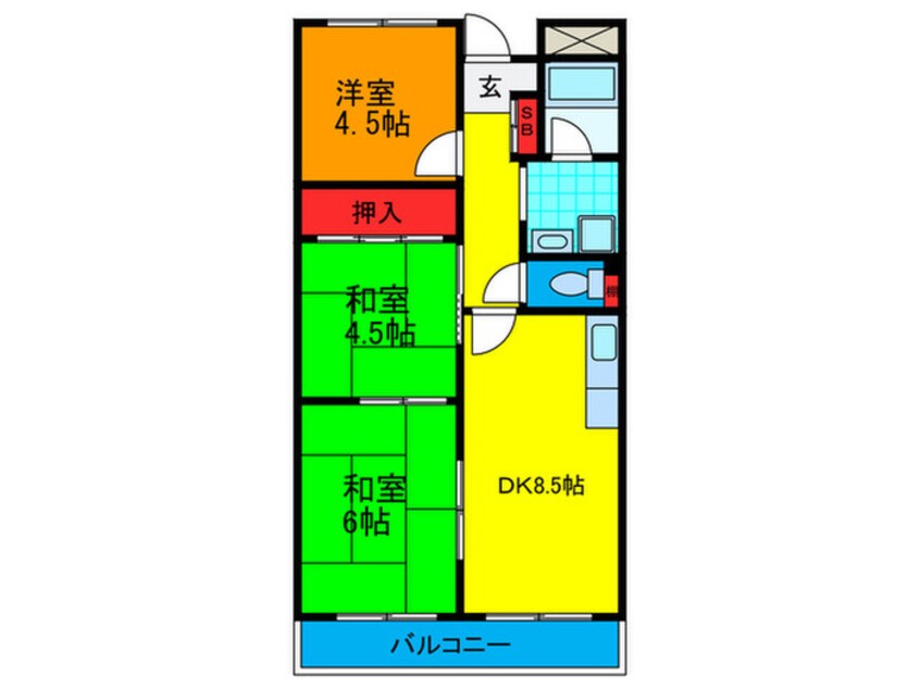 間取図 八雲ハイツ２号館