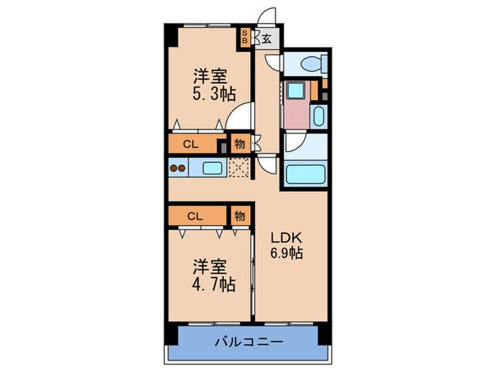 間取り図 ルチュ－レ西梅田