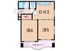 ダンディライオン本山２ 2DKの間取り