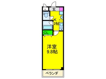 間取図 ﾌﾟﾛｼｰﾄﾞ長居公園通