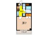 クレール仁川 1Kの間取り