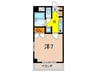 クレール仁川 1Kの間取り
