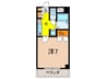 クレール仁川 1Kの間取り