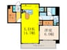 エントピア江坂 1LDKの間取り