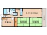 ユニライフ宇治Ⅴ(103) 3LDKの間取り