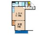 クリエオーレ豊南町南 1LDKの間取り