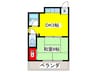 メゾン加美 1DKの間取り