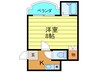 シャルマン清水 1Kの間取り