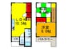 中石切５丁目貸家 2LDKの間取り