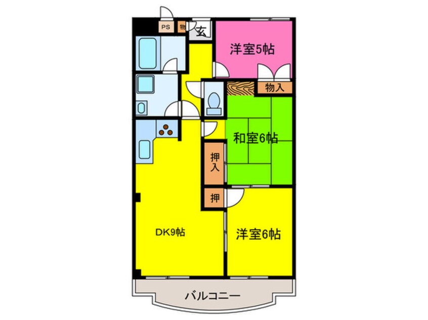 間取図 フィアテル岸和田