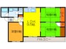ラインプラザ本郷 3LDKの間取り
