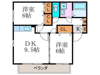 間取図 リュ　クレ－ル