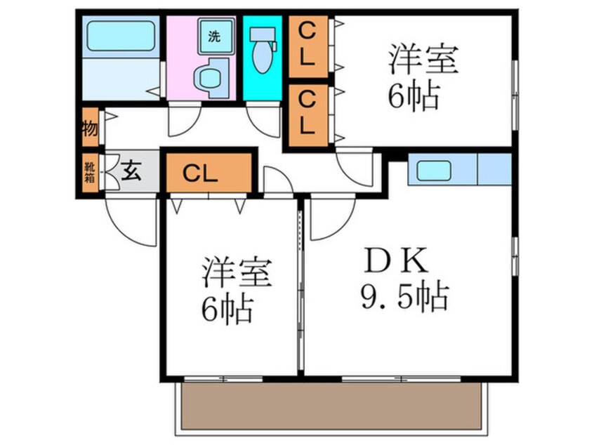 間取図 リュ　クレ－ル