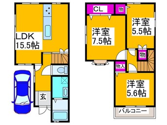 間取図 深井畑山町賃貸一戸建