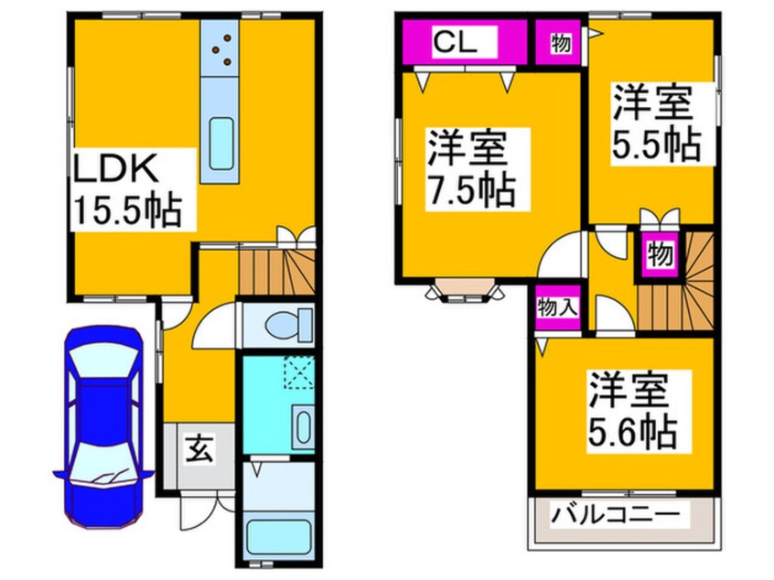 間取図 深井畑山町賃貸一戸建